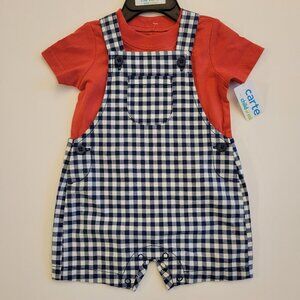NEW Carter's 2 Piece Short Sleeve Romper Set - Boys Size 3-6 months